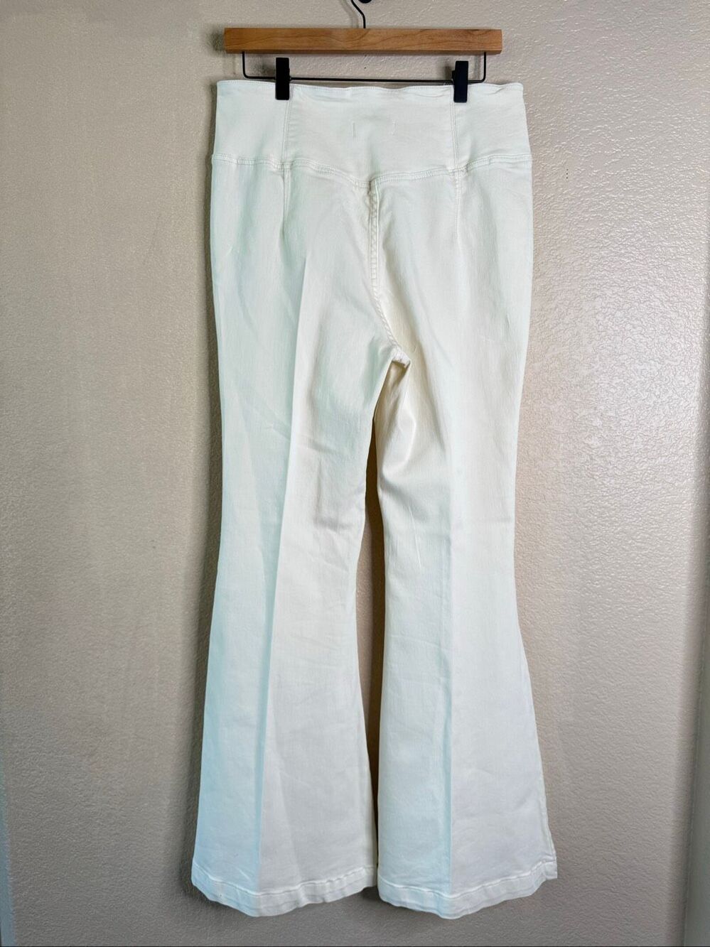 We the Free People Venice Beach Flare Jean Womens 32 Ivory White Stretch Boho - Picture 7 of 16